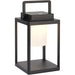 Matt Black & Diffused Dimmable Lamp - USB Chargable LED Lantern - IP44 Outdoor Table Light