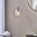 Hanging Ceiling Pendant Light - Clear Textured Glass & Antique Brass Plate - 10W LED E27