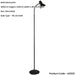 1600mm Floor Lamp - Matt Black Adjustable Head Task - Standing LED Light Base & Shade