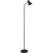 1600mm Floor Lamp - Matt Black Adjustable Head Task - Standing LED Light Base & Shade