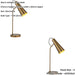 2 PACK Antique Brass Task Lamp - Adjustable Long Shade - Industrial Look Table Light