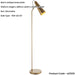 Standing Floor & Table Lamp Set -Industrial Warm Antique Brass Task Light