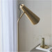 1630mm Floor Lamp - Warm Antique Brass Adjustable Head Task - Standing LED Light Base & Shade