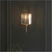 3 Light Semi Flush Ceiling Lamp & 2x Matching Wall Lights - Antique Brass Faceted Glass Shade