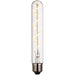 Clear Glass 4W E27 Tubular LED Light Bulb - Dimmable Warm White - 265lm 2200k