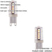 2 PACK Clear & White 3.7W G9 SMD LED Light Bulb - Dimmable Warm White - 470lm 3000k