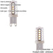 2 PACK Clear & White 3.7W G9 SMD LED Light Bulb - Dimmable Cool White - 470lm 4000k