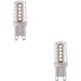 2 PACK Clear & White 3.7W G9 SMD LED Light Bulb - Dimmable Cool White - 470lm 4000k