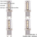 4 PACK Clear & White 3.7W G9 SMD LED Light Bulb - Dimmable Cool White - 470lm 4000k