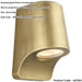 IP44 Outdoor Wall Light - Matt Antique Die Cast Aluminimum - Brushed Gold Lamp