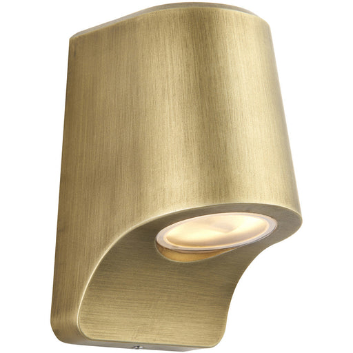 IP44 Outdoor Wall Light - Matt Antique Die Cast Aluminimum - Brushed Gold Lamp