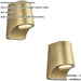 2 PACK IP44 Outdoor Wall Light - Matt Antique Die Cast Aluminimum - Brushed Gold Lamp