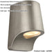 IP44 Outdoor Wall Light - Aged Pewter Die Cast Aluminimum - Brushed Silver Lamp