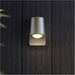 IP44 Outdoor Wall Light - Aged Pewter Die Cast Aluminimum - Brushed Silver Lamp