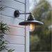 IP44 Outdoor Wall Light - Textured Black Aged Pewter Arm - Clear Glass Shade - Garage Porch Lamp