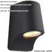 IP44 Outdoor Wall Light - Textured Black Die Cast Aluminimum - Bgarage Porch Lamp