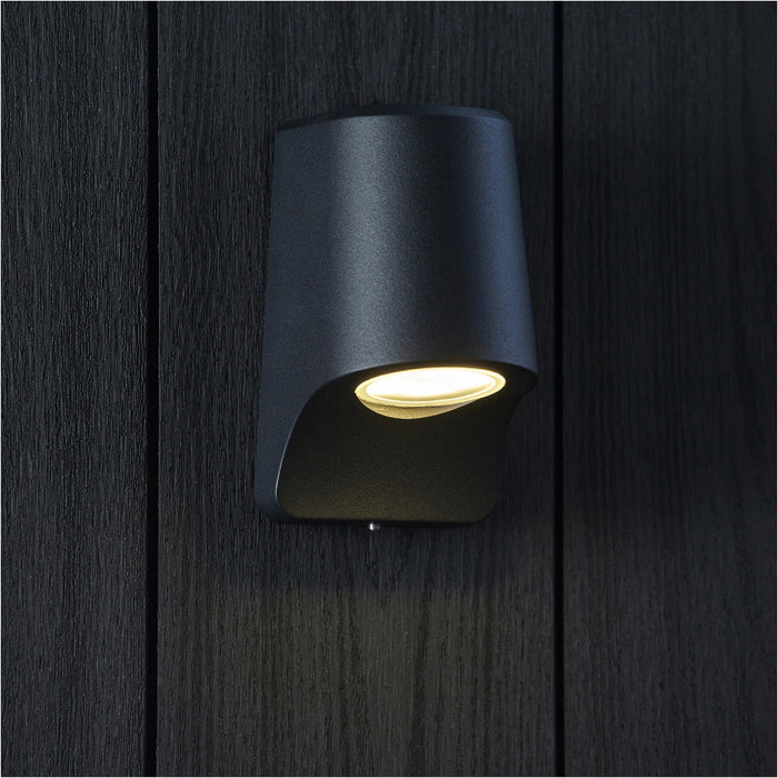 2 PACK IP44 Outdoor Wall Light - Textured Black Die Cast Aluminimum - Bgarage Porch Lamp