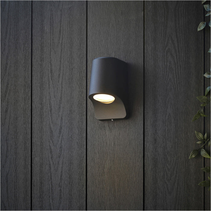 2 PACK IP44 Outdoor Wall Light - Textured Black Die Cast Aluminimum - Bgarage Porch Lamp