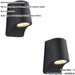 2 PACK IP44 Outdoor Wall Light - Textured Black Die Cast Aluminimum - Bgarage Porch Lamp