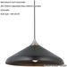 Hanging Ceiling Pendant Light - Matt Black & Matt Nickel Plate - 10W LED E27