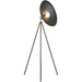 1460mm Floor Lamp - Matt black & matt nickel plate - Standing LED Light Base & Shade