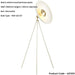 1460mm Floor Lamp - Warm white & brushed brass plate - Standing LED Light Base & Shade