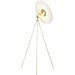 1460mm Floor Lamp - Warm white & brushed brass plate - Standing LED Light Base & Shade