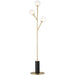 1500mm Floor Lamp - Satin brass plate & clear frosted glass - Standing LED Light Base & Shade