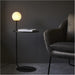 810mm Floor Lamp - Matt black & matt opal glass - Standing LED Light Base & Shade