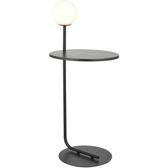 810mm Floor Lamp - Matt black & matt opal glass - Standing LED Light Base & Shade