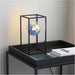 Matt Black Table Lamp - Iridescent Glass Shade - 3W LED G9