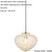 Hanging Ceiling Pendant Light - Satin Brass Plate & White Confetti Glass - 10W LED E27