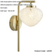 Satin Brass Dimmable Wall Light - Confetti Glass Tear Drop Shade - 3W LED G9