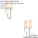 2 PACK Bright Nickel Dimmable Wall Light - Vintage White Shade - Bevelled Edge Mirrored Back Plate