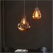 Hanging Ceiling Pendant Light - Copper Metallic Glass & Chrome Plate - 10W LED E27