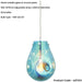 Hanging Ceiling Pendant Light - Petrol Blue Metallic Glass & Chrome Plate - 10W LED E27