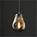 Hanging Ceiling Pendant Light - Chrome Metallic Glass & Chrome Plate - 10W LED E27