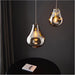 Hanging Ceiling Pendant Light - Chrome Metallic Glass & Chrome Plate - 10W LED E27