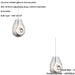 2 PACK Hanging Ceiling Pendant Light - Chrome Metallic Glass & Chrome Plate - 10W LED E27