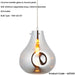 Hanging Ceiling Pendant Light - Large Chrome Metallic Glass & Chrome Plate - 10W LED E27