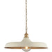 Hanging Ceiling Pendant Light - Matt Warm White & Satin Gold Paint - 10W LED E27