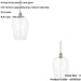 2 PACK Hanging Ceiling Pendant Light - Large Antique Brass Plate & Clear Glass - 10W LED E27