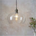 Hanging Ceiling Pendant Light - Medum Antique Brass Plate & Clear Glass - 10W LED E27