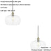 2 PACK Hanging Ceiling Pendant Light - Medum Antique Brass Plate & Clear Glass - 10W LED E27