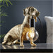 Vintage Gold Paint Dashund Dog Table Lamp - 10W LED E27