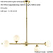 Multi Arm Hanging Ceiling Pendant Light - Satin Brass Plate & Gloss White Glass Shade - 5 x 3W LED G9