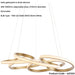 Hanging Ceiling Pendant Light - Satin Gold Paint & White Silicone - 51W LED (Smd 2835) Warm White