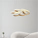 Hanging Ceiling Pendant Light - Satin Gold Paint & White Silicone - 51W LED (Smd 2835) Warm White