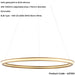 Hanging Ceiling Pendant Light - Satin Gold Paint & White Silicone - 41W LED (Smd 2835) Warm White