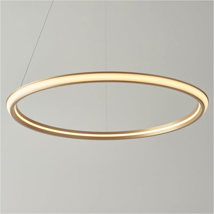 Hanging Ceiling Pendant Light - Satin Gold Paint & White Silicone - 41W LED (Smd 2835) Warm White